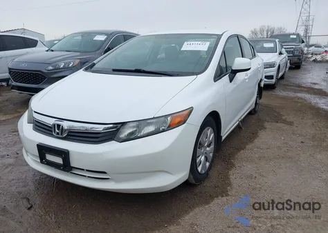 2012 Honda Civic Lx z USA, uszkodzony, nr VIN 19XFB2F57CE086258